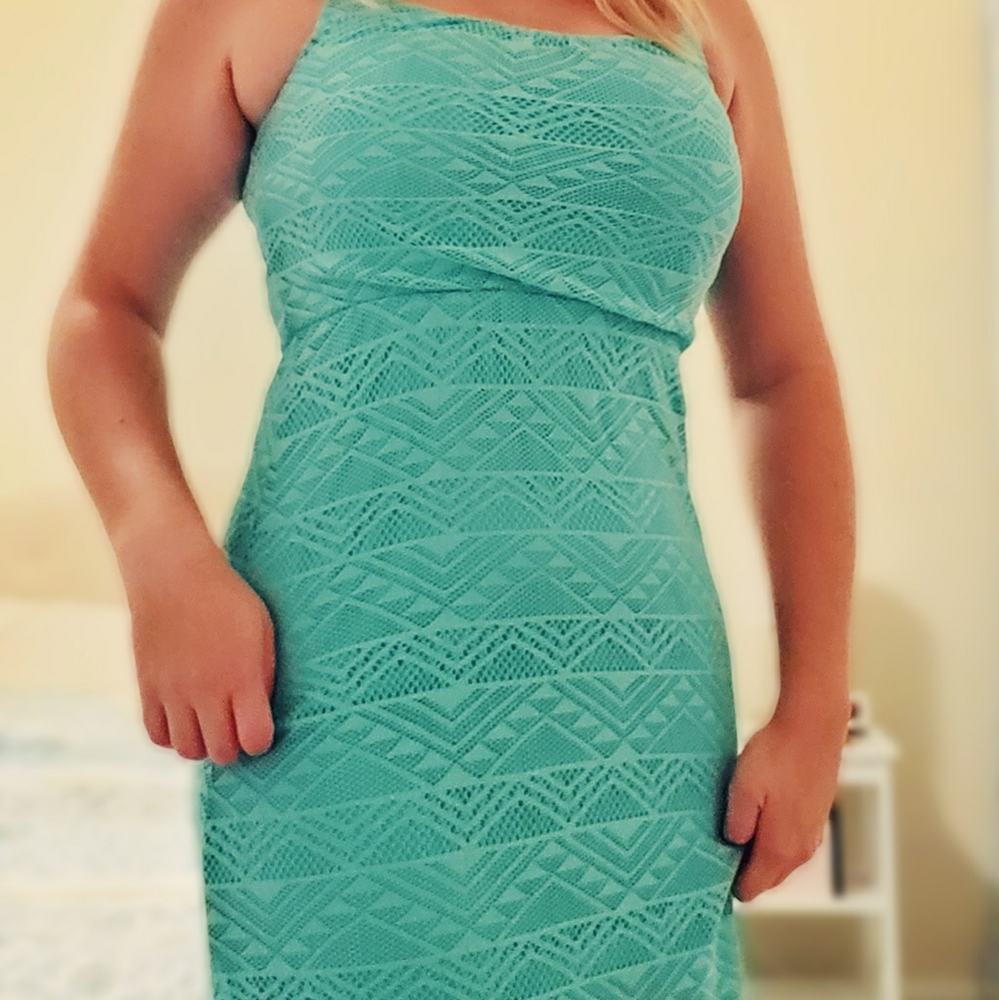 Teal maxi dress